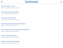 Tablet Screenshot of earthuntouched.com